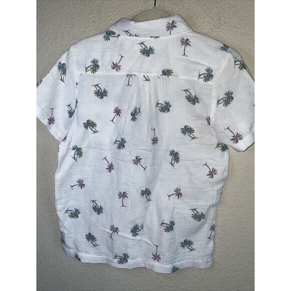 new Grayson tropical Palm Beach Club Button Shirt L 10-12 Gauze waffle Boy - Picture 7 of 7
